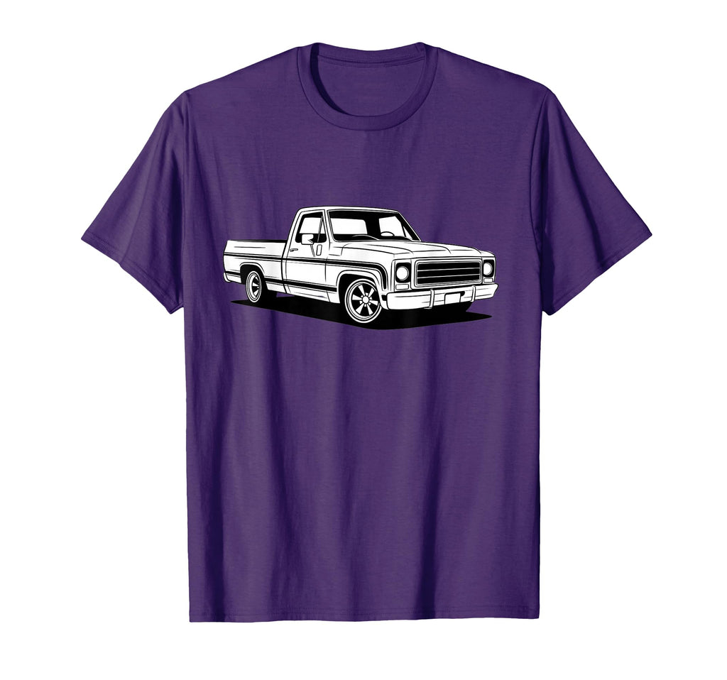 73 87 Mini C10 Truck Slammed Dad Gag T-Shirt - Casual Everyday Wear Unisex - T-Shirt, Sweatshirt, Hoodie