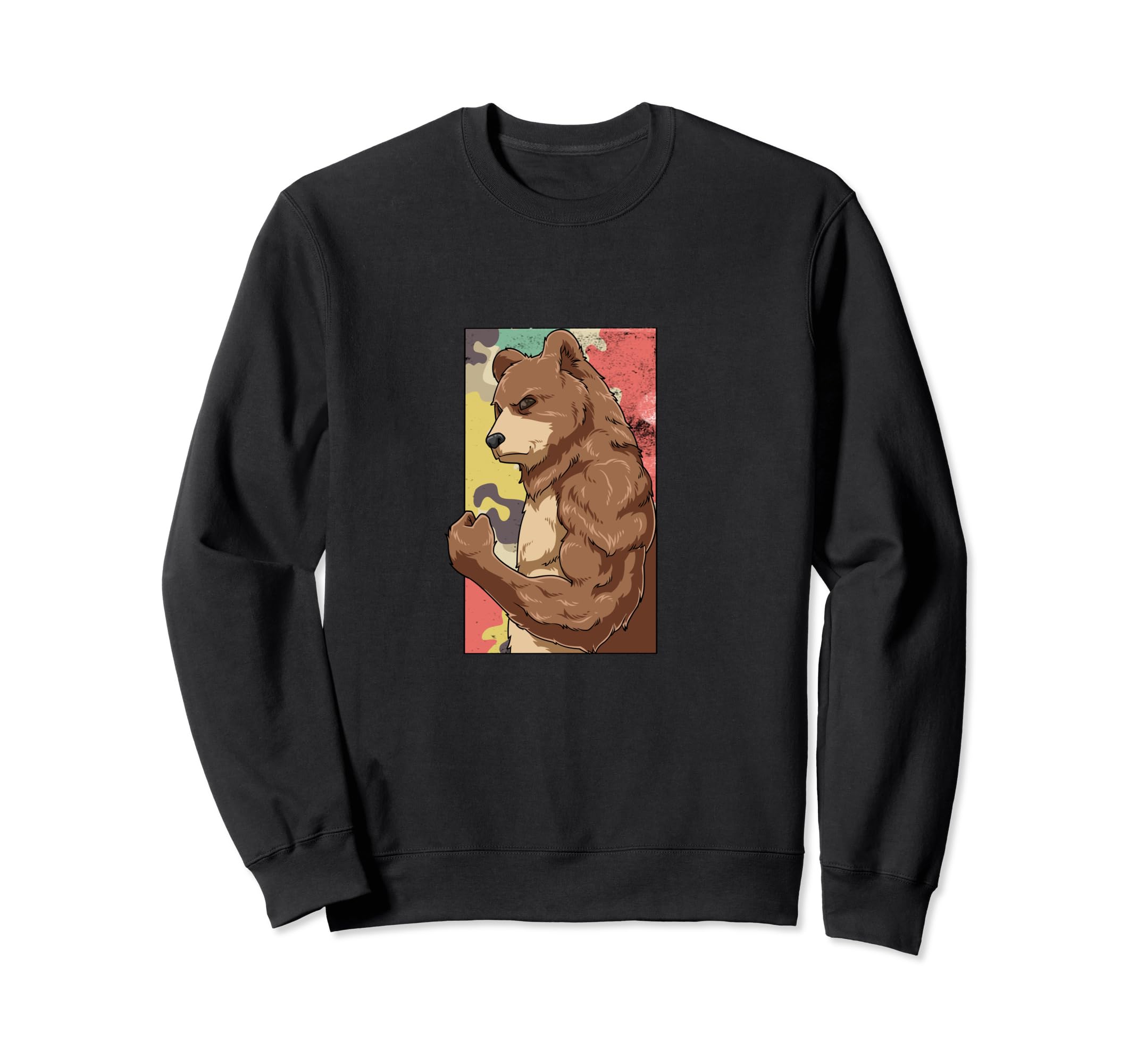 Papabear Strong Father Sweatshirt - Minimalist Print for Adults - T-Shirt, Sweatshirt, Hoodie