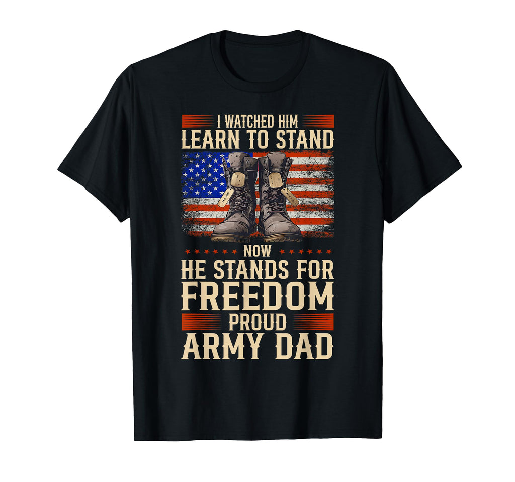 Proud Military Dad American Usa Flag T-Shirt - Streetwear Style for Adults - T-Shirt, Sweatshirt, Hoodie