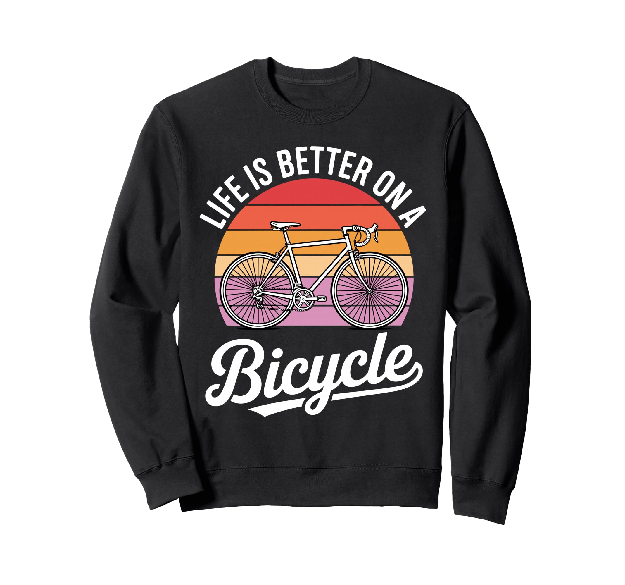 Funny Cycling Art Road Bike Rider Sweatshirt - Unique Graphic for Adults - T-Shirt, Sweatshirt, Hoodie