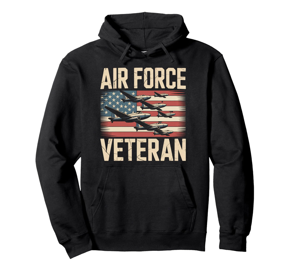 Air Force Veteran Us American Flag Hoodie - Fun Novelty Design for Adults - T-Shirt, Sweatshirt, Hoodie
