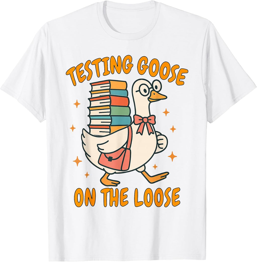 Test Day Teacher Squad Motivation Testing Goose On - Adult & Kids T-Shirts, Sweatshirts & Hoodies apparel design preview 1