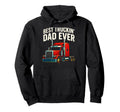 Best Truckin Dad Ever Trucker Father Hoodie - Aesthetic Graphic Men Women - T-Shirt, Sweatshirt, Hoodie