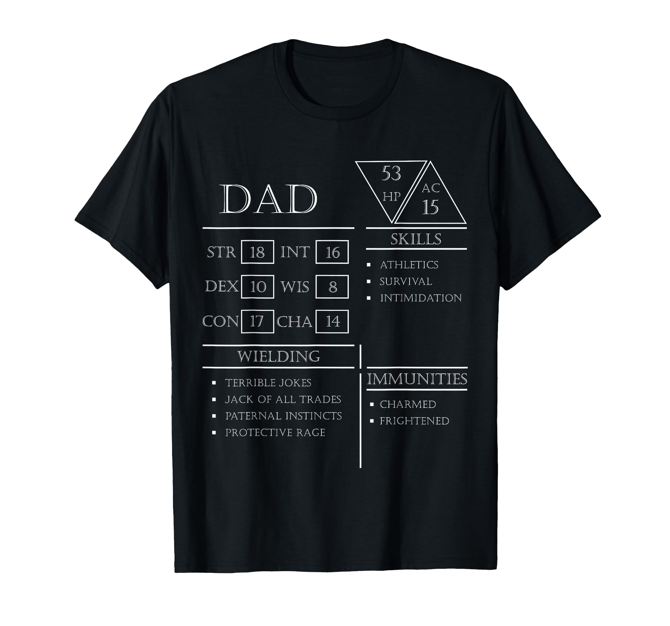 Roleplaying Dice Gamer Dragon Dad T-Shirt - Custom Art Print Men Women - T-Shirt, Sweatshirt, Hoodie