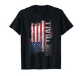 Usa Flag Softball Player Gift T-Shirt - Aesthetic Graphic Unisex - T-Shirt, Sweatshirt, Hoodie