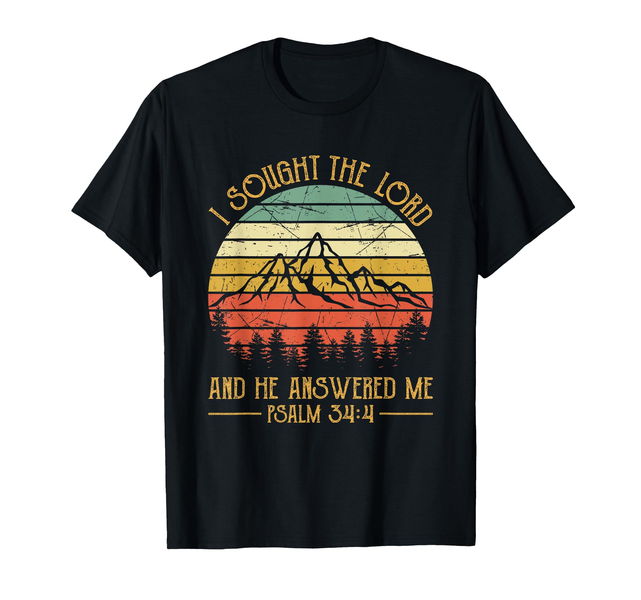 Christian Bible Verse I Sought Lord And T-Shirt - Aesthetic Graphic Unisex - T-Shirt, Sweatshirt, Hoodie