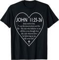 John 11:25-26 Bible Verse Christian Faith Easter - Adult & Kids T-Shirts, Sweatshirts & Hoodies apparel design preview 1
