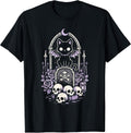 Cat Kitty Vampire Skull Creepy Cute Kawaii Goth - Adult & Kids T-Shirts, Sweatshirts & Hoodies apparel design preview 1