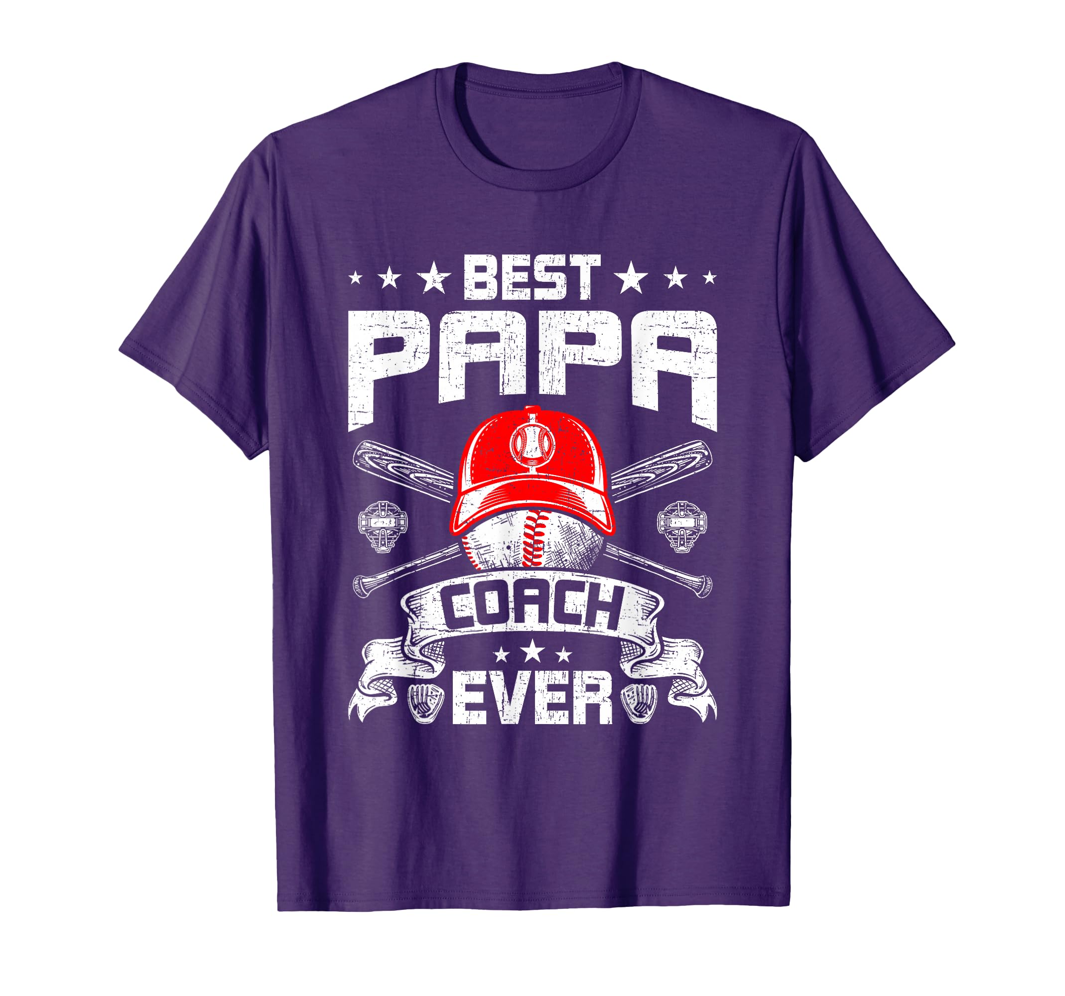 Best Papa Coach Ever Baseball Lover Dad T-Shirt - Graphic Print Men Women - T-Shirt, Sweatshirt, Hoodie