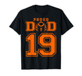 Custom Proud Football Dad Number 19 T-Shirt - Novelty Apparel for Adults - T-Shirt, Sweatshirt, Hoodie