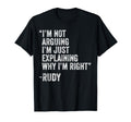 Rudy Funny Birthday Custom Name T-Shirt - Casual Everyday Wear Unisex - T-Shirt, Sweatshirt, Hoodie