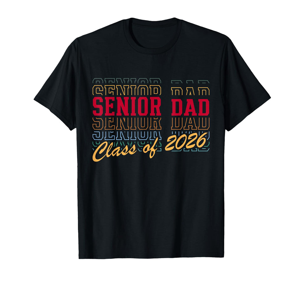 Senior Dad Class 2026 Striped Graduate T-Shirt - Trendy Graphic Unisex - T-Shirt, Sweatshirt, Hoodie
