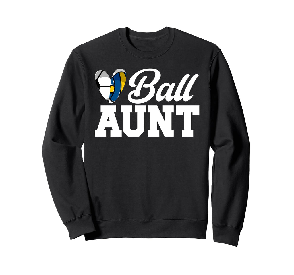 Ball Aunt Heart Volleyball Soccer Sweatshirt - Custom Art Print Men Women - T-Shirt, Sweatshirt, Hoodie