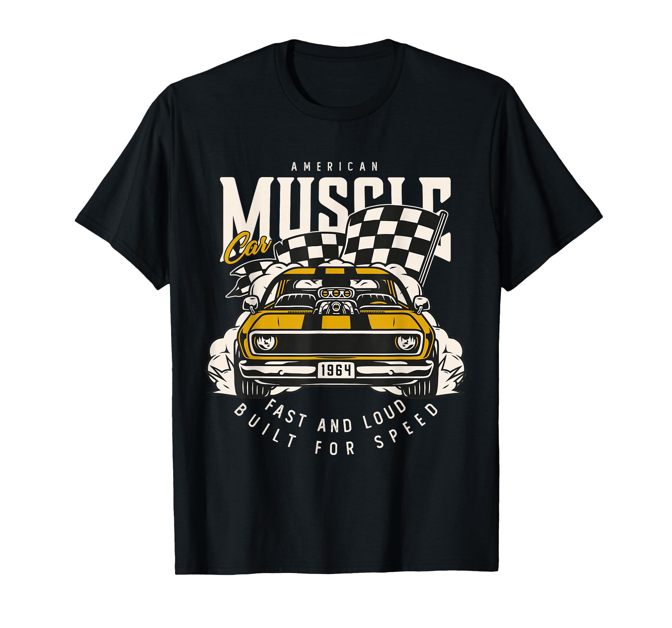 American Muscle Car Racing Flag T-Shirt - Streetwear Style Men Women - T-Shirt, Sweatshirt, Hoodie