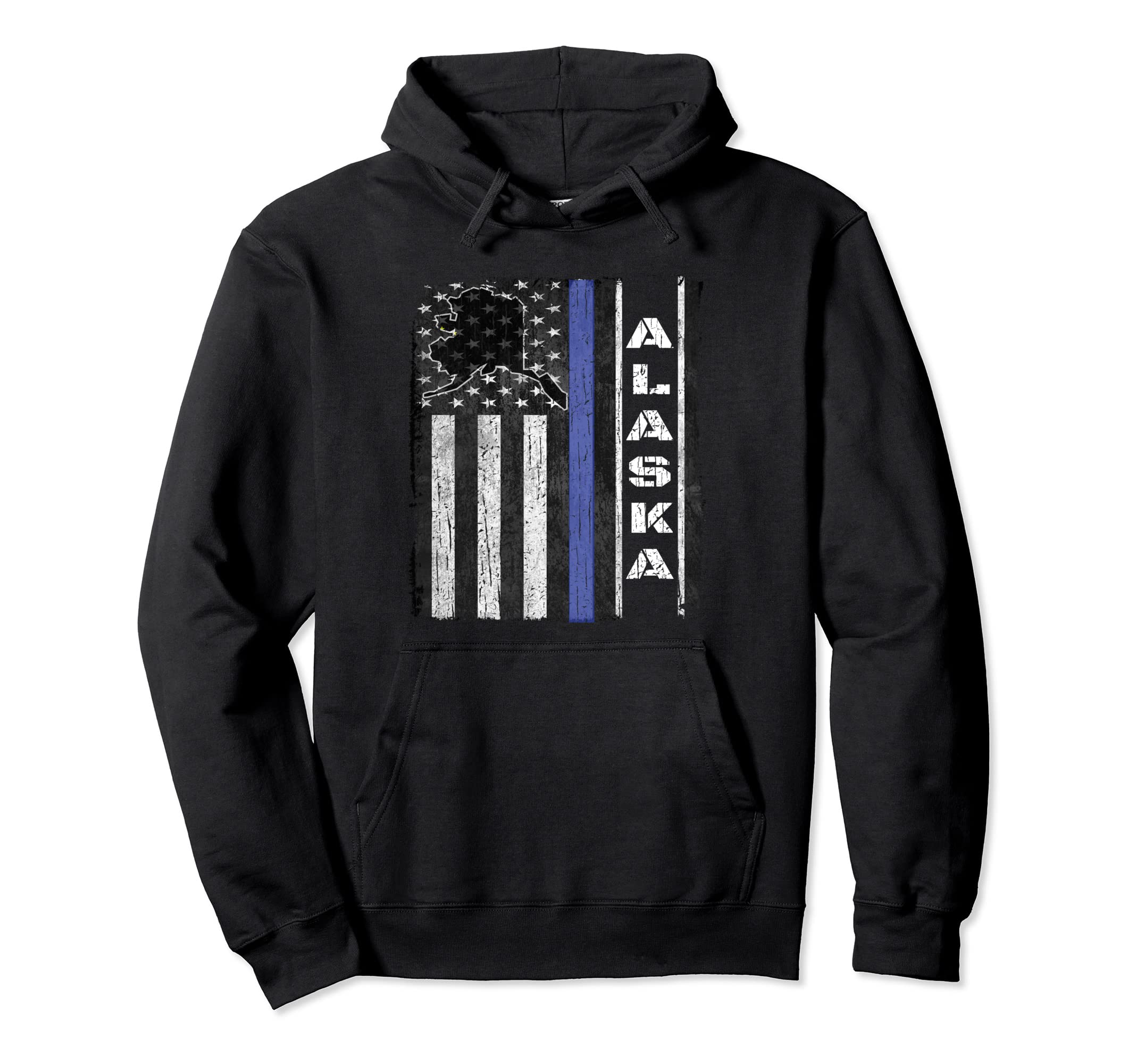 Alaska Thin Blue Line Police Week Cop Usa Hoodie - Streetwear Style Unisex - T-Shirt, Sweatshirt, Hoodie
