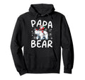Funny Papa Bear Lights Santa Hat Hoodie - Custom Art Print Unisex - T-Shirt, Sweatshirt, Hoodie