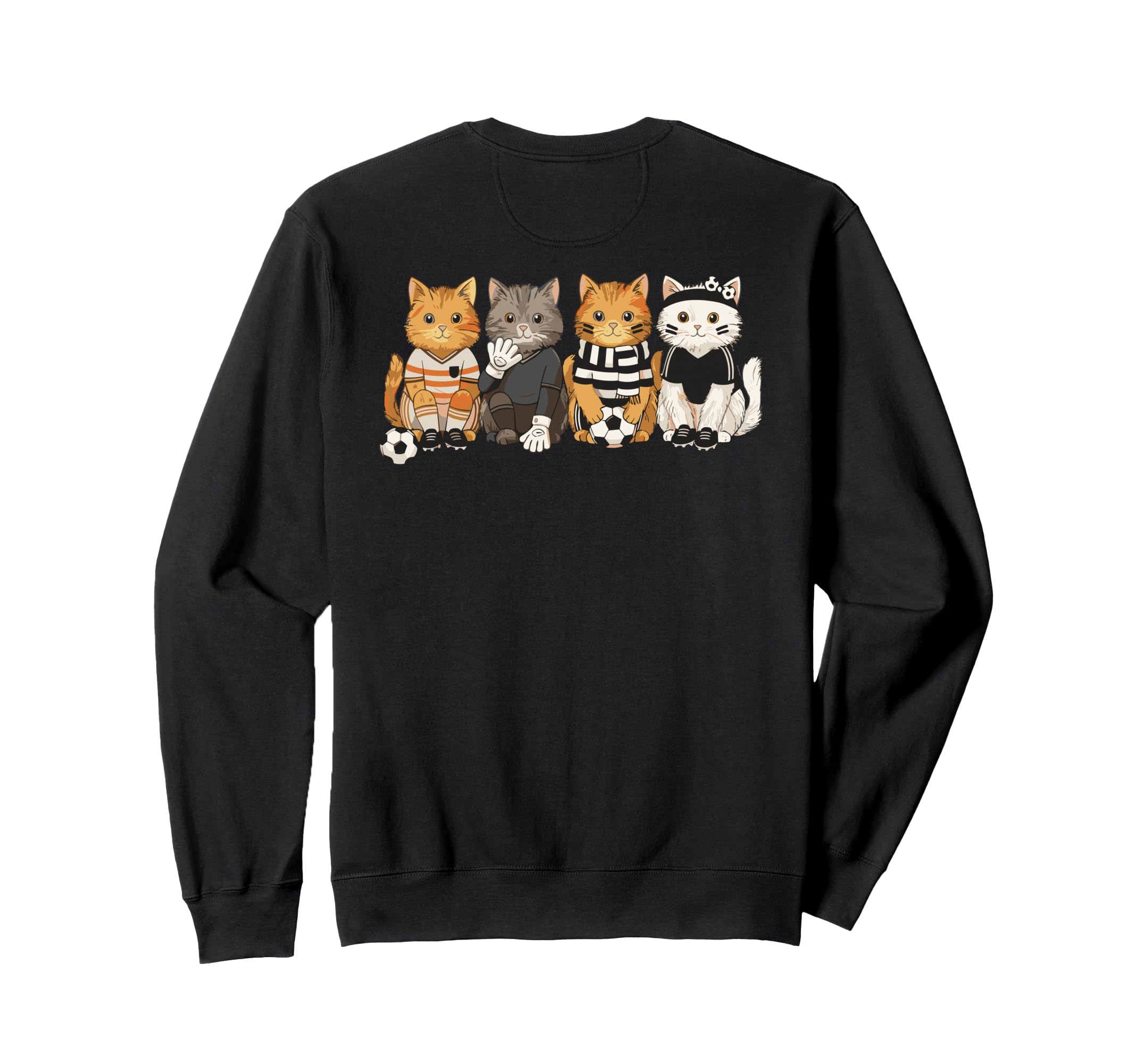 Soccer Cat Player Sweatshirt - Novelty Apparel Unisex - T-Shirt, Sweatshirt, Hoodie