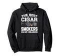Bearded Cigar Smoker Smokers Party Hoodie - Minimalist Print Men Women - T-Shirt, Sweatshirt, Hoodie