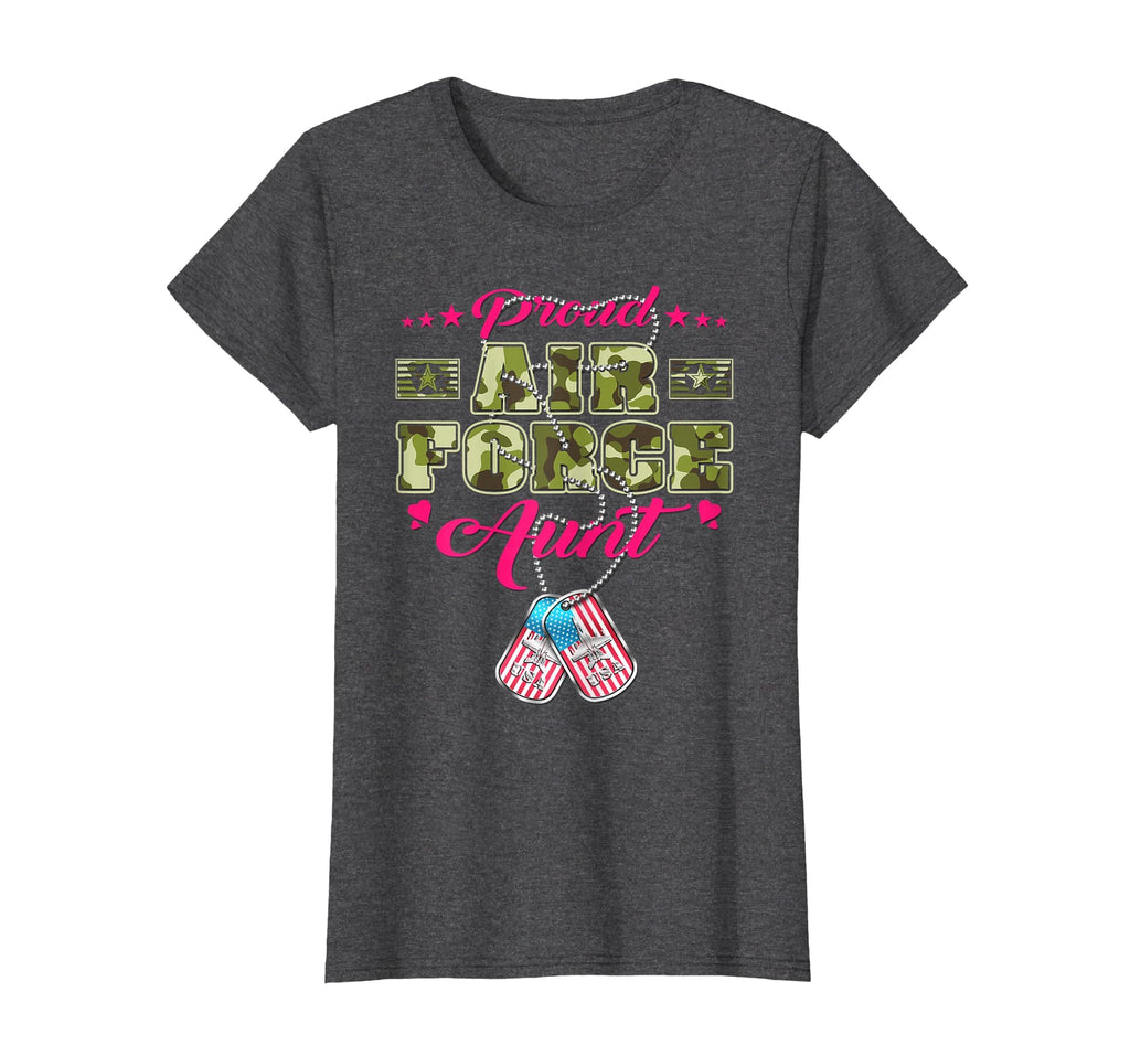 Proud Air Force Aunt Camo Us Flag T-Shirt - Casual Everyday Wear Men Women - T-Shirt, Sweatshirt, Hoodie