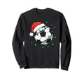 Soccer Santa Ball Lights Holiday Sweatshirt - Streetwear Style Men Women - T-Shirt, Sweatshirt, Hoodie