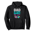 Proud Parent Double Love Dad Twins Hoodie - Fun Novelty Design Men Women - T-Shirt, Sweatshirt, Hoodie