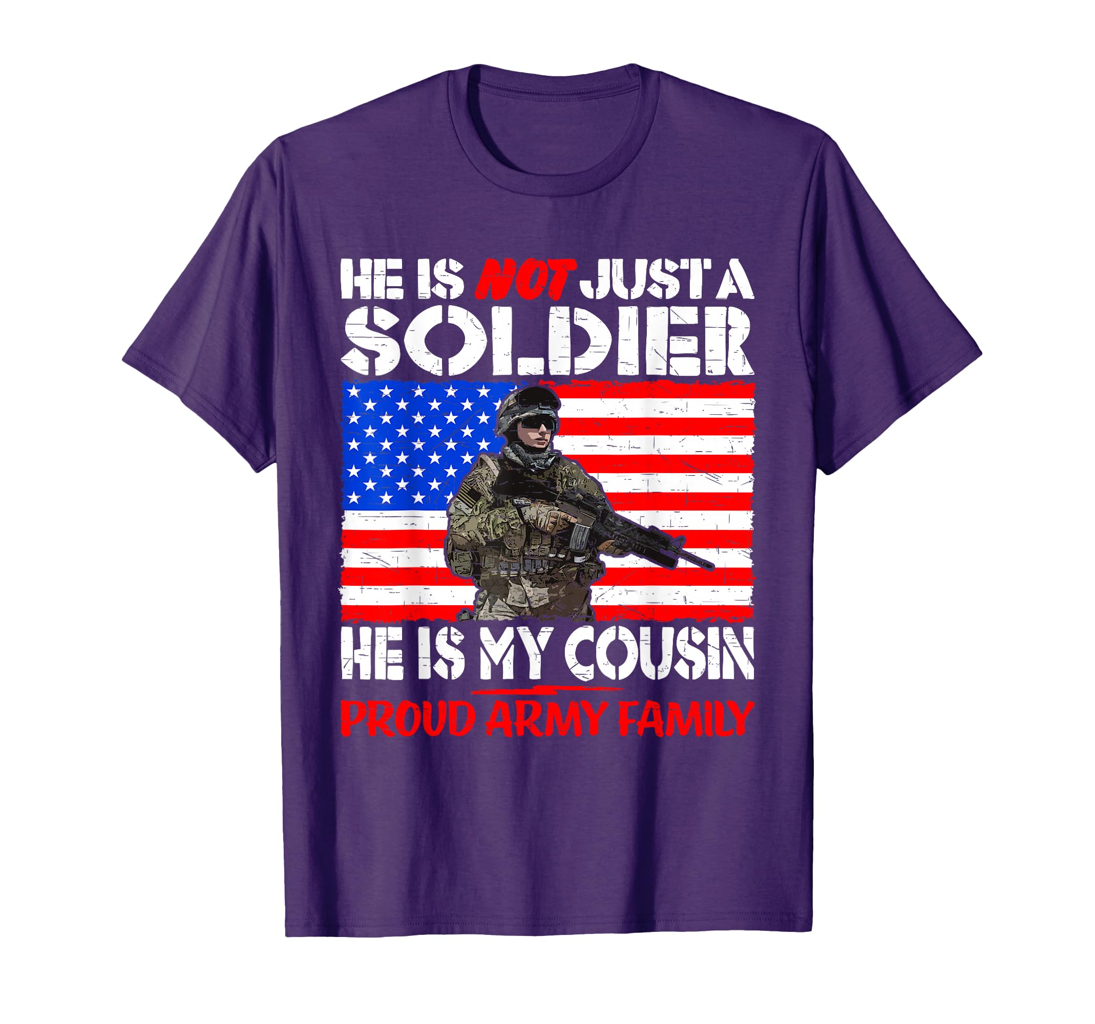 My Cousin Is Soldier Proud Army Family T-Shirt - Minimalist Print Unisex - T-Shirt, Sweatshirt, Hoodie