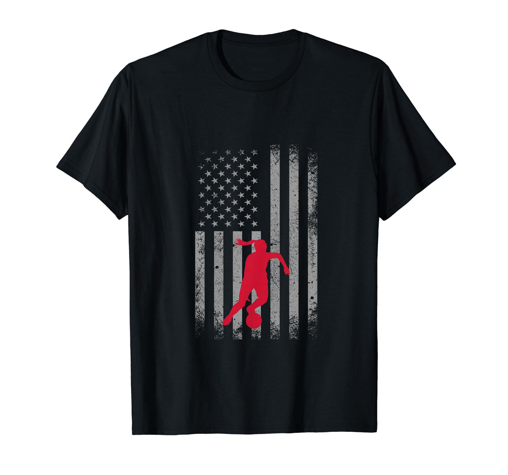 Distressed American Flag Patriotic T-Shirt - Custom Art Print for Adults - T-Shirt, Sweatshirt, Hoodie