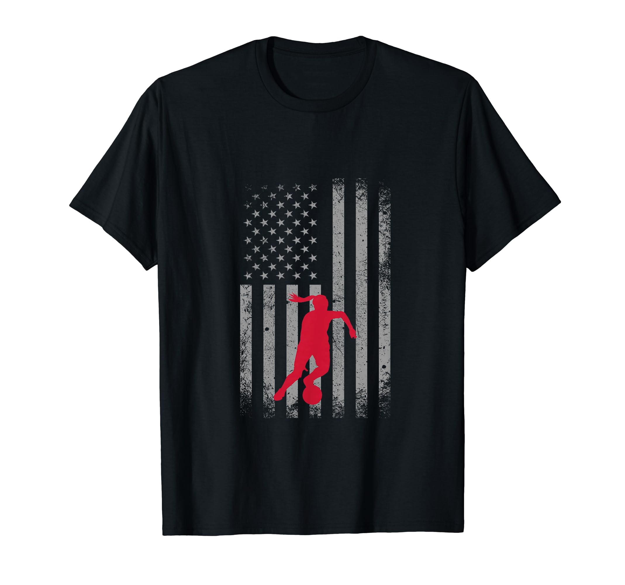 Distressed American Flag Patriotic T-Shirt - Custom Art Print for Adults - T-Shirt, Sweatshirt, Hoodie