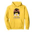 Busy Raising Ballers Messy Bun Funny Hoodie - Unique Graphic Men Women - T-Shirt, Sweatshirt, Hoodie
