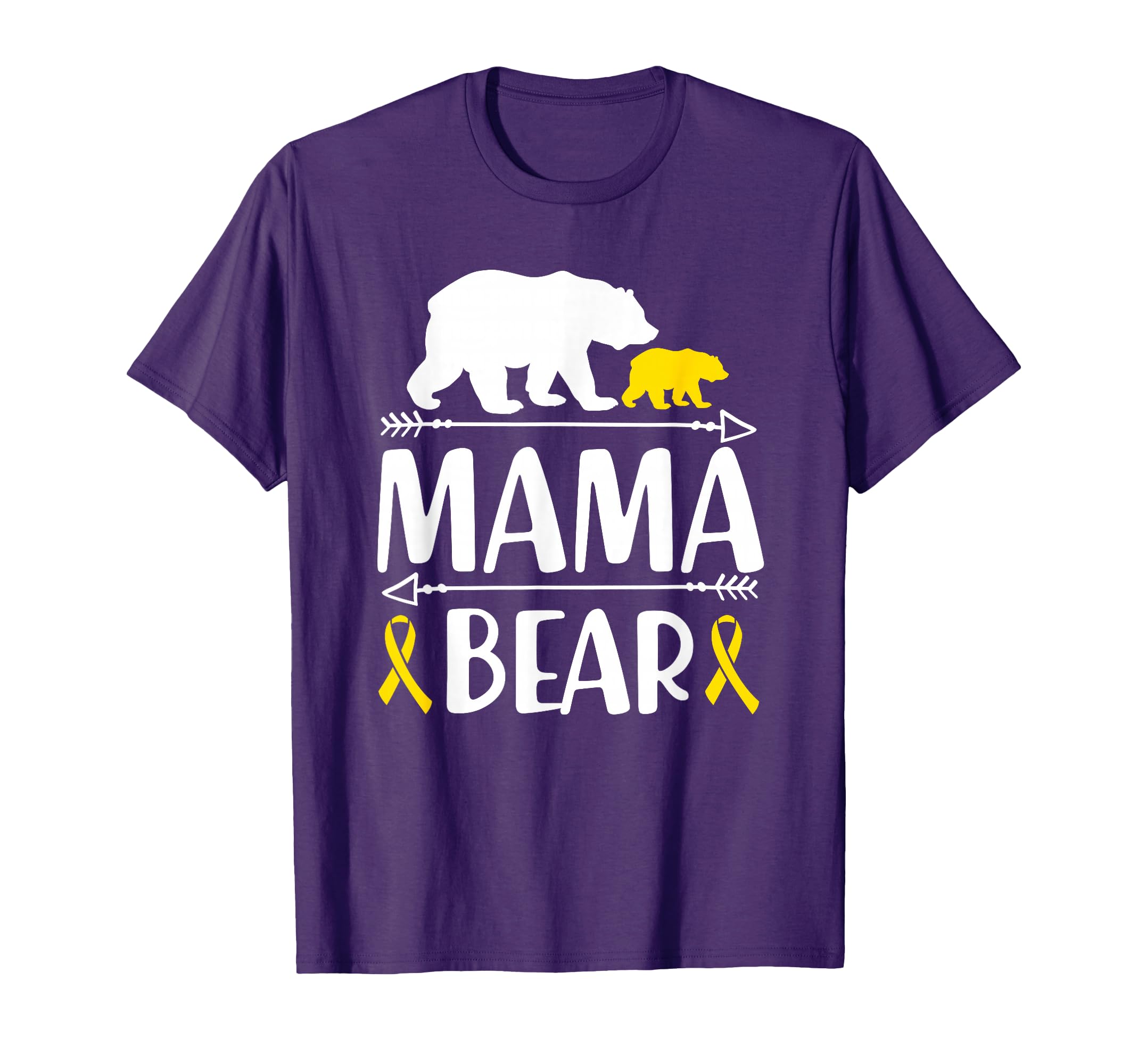 Mama Bear Childhood Cancer Awareness T-Shirt - Custom Art Print Men Women - T-Shirt, Sweatshirt, Hoodie