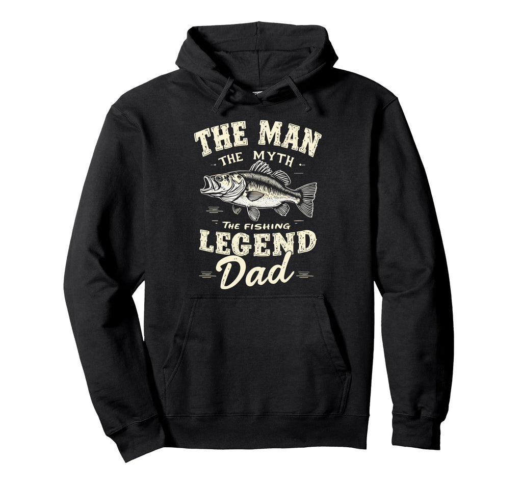 Myth Fishing Legend Dad Fish Fan Fisherman Hoodie - Unique Graphic Unisex - T-Shirt, Sweatshirt, Hoodie