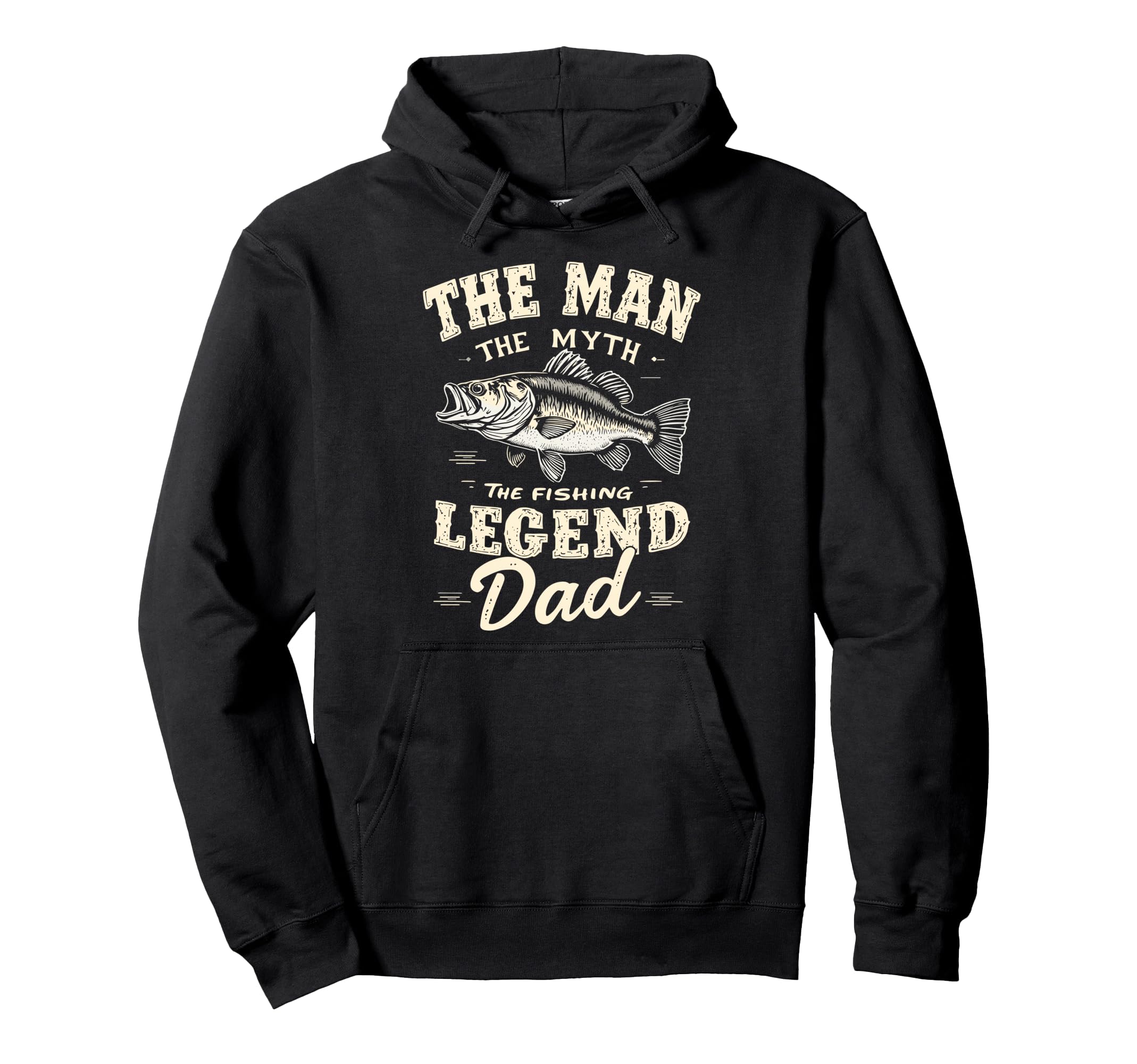 Myth Fishing Legend Dad Fish Fan Fisherman Hoodie - Unique Graphic Unisex - T-Shirt, Sweatshirt, Hoodie