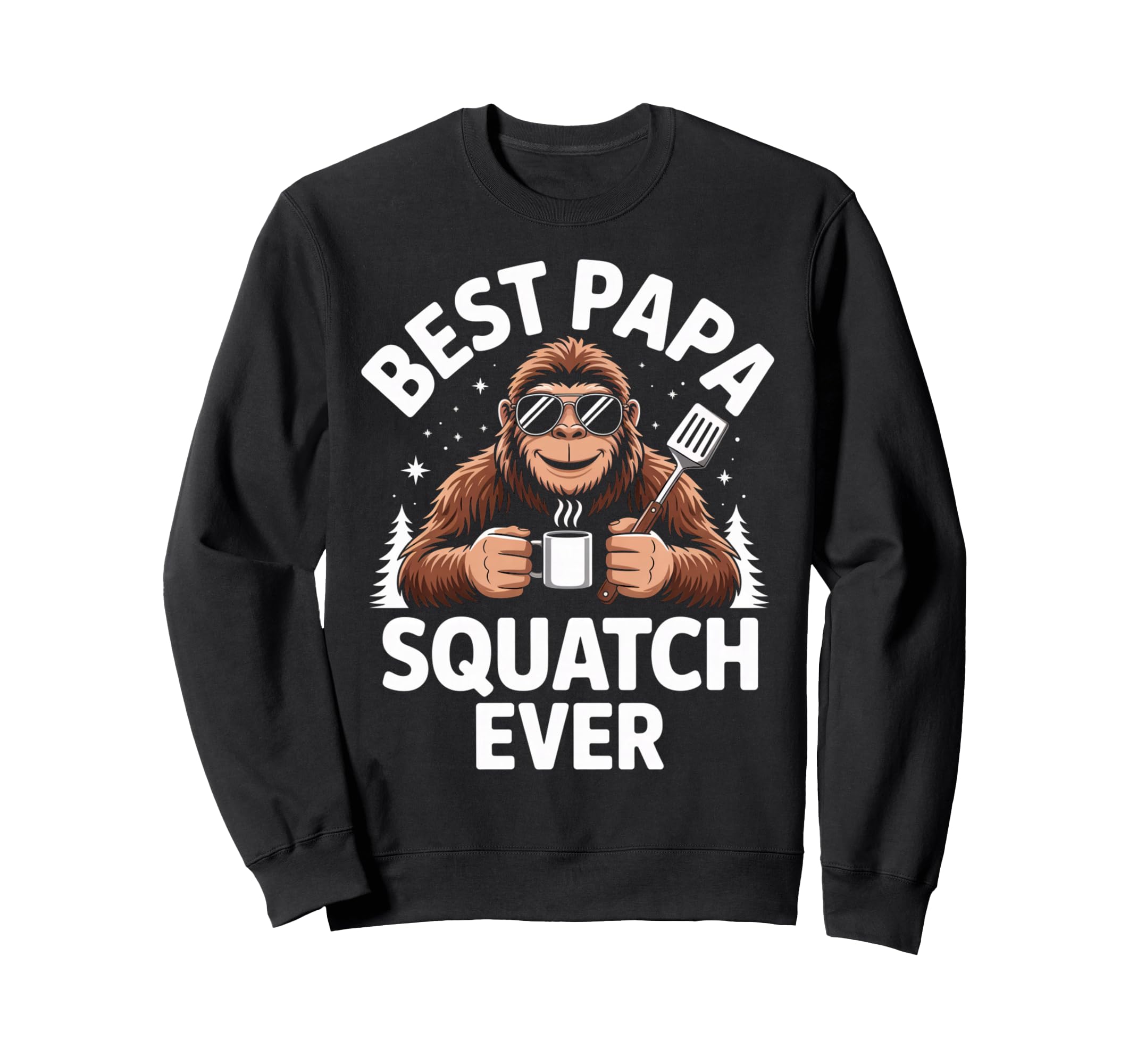 Bigfoot Dad Coffee Lovers Best Sweatshirt - Minimalist Print for Adults - T-Shirt, Sweatshirt, Hoodie