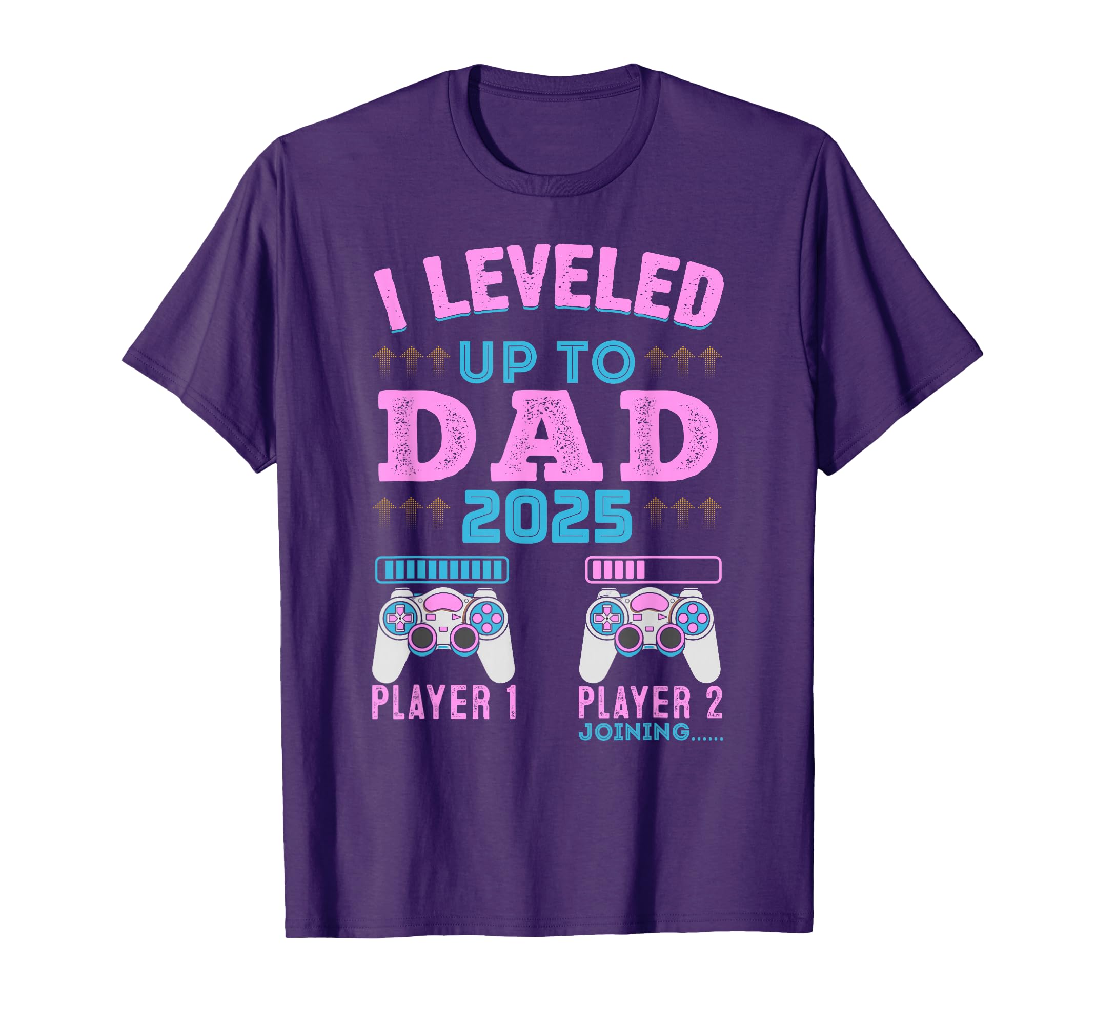 I Leveled Up To Dad 2025 Pregnancy T-Shirt - Fun Novelty Design Unisex - T-Shirt, Sweatshirt, Hoodie