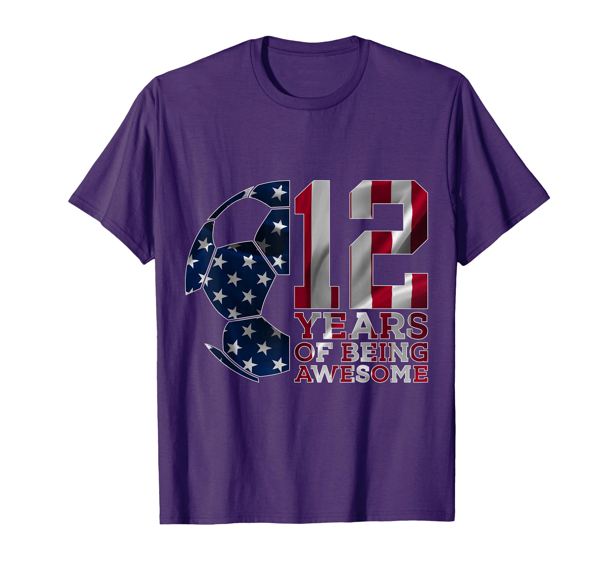 12 Years Being Awesome Soccer 12Th T-Shirt - Minimalist Print Unisex - T-Shirt, Sweatshirt, Hoodie