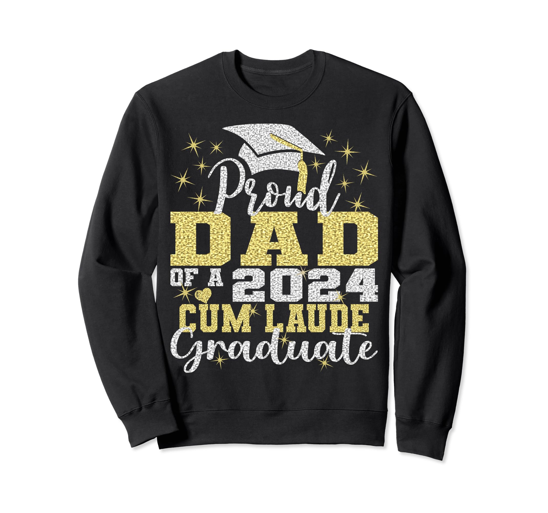 Proud Dad 2024 Cum Laude Graduate Sweatshirt - Minimalist Print Men Women - T-Shirt, Sweatshirt, Hoodie