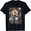 Skull Roses and Poker Cards - Adult & Kids T-Shirts, Sweatshirts & Hoodies apparel design preview 1