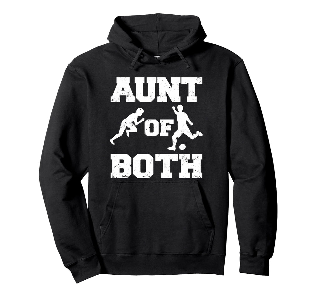 Aunt Both Track And Field And Soccer Hoodie - Minimalist Print Unisex - T-Shirt, Sweatshirt, Hoodie