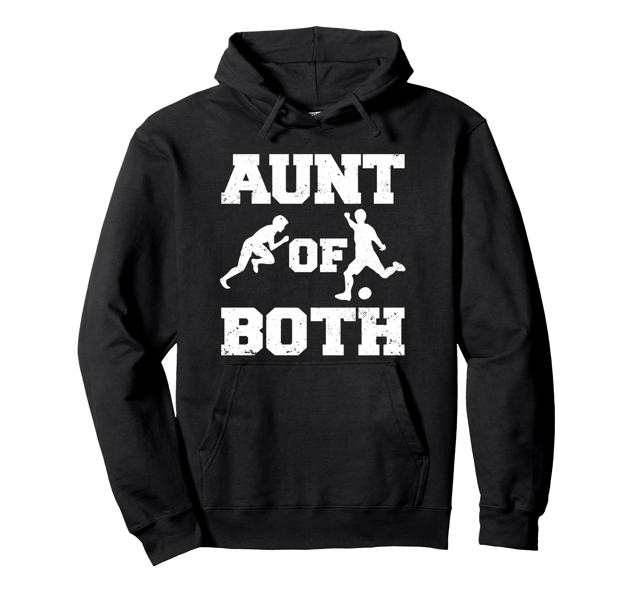 Aunt Both Track And Field And Soccer Hoodie - Minimalist Print Unisex - T-Shirt, Sweatshirt, Hoodie