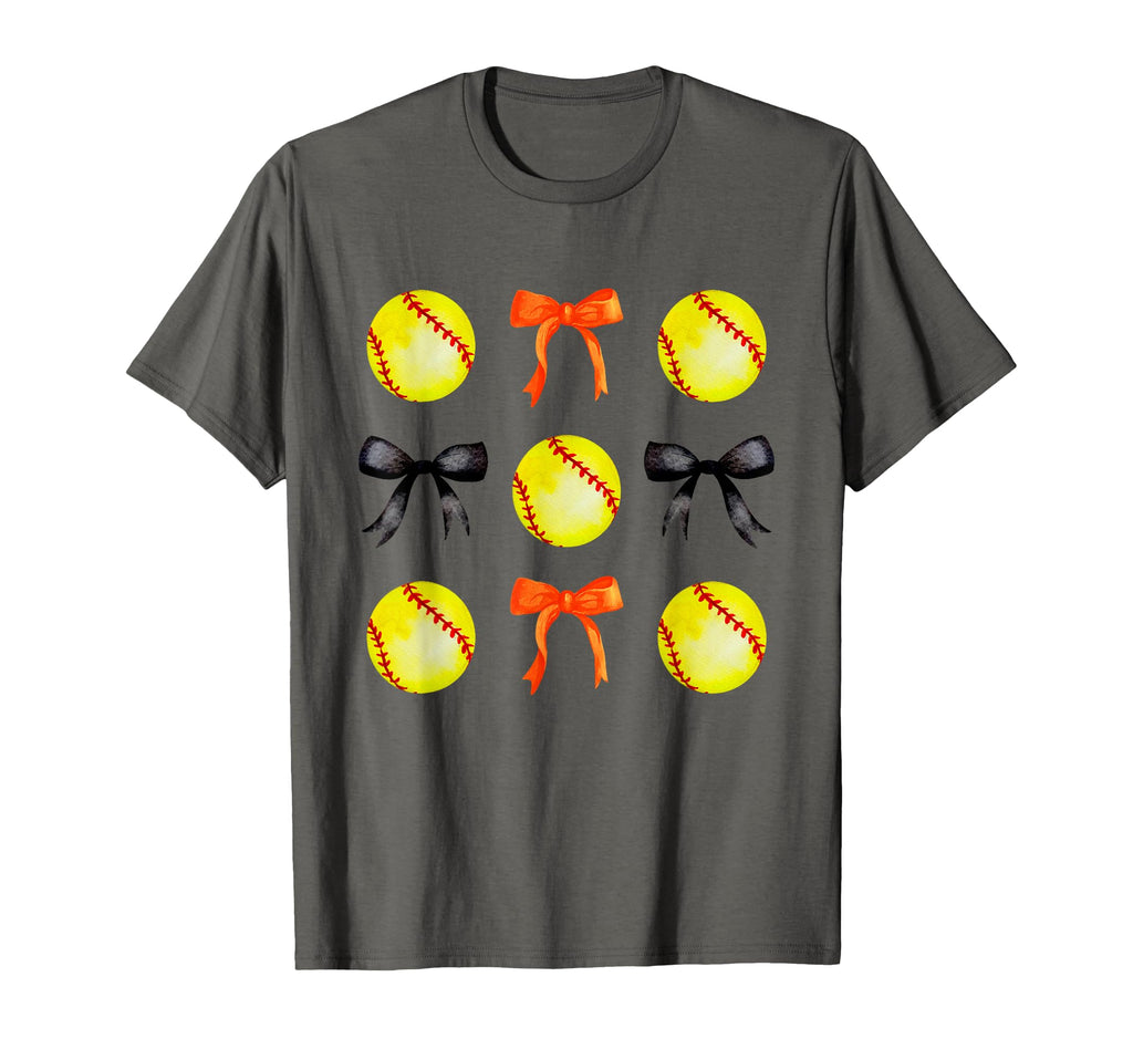 Softballs Bows Softball Player T-Shirt - Custom Art Print for Adults - T-Shirt, Sweatshirt, Hoodie