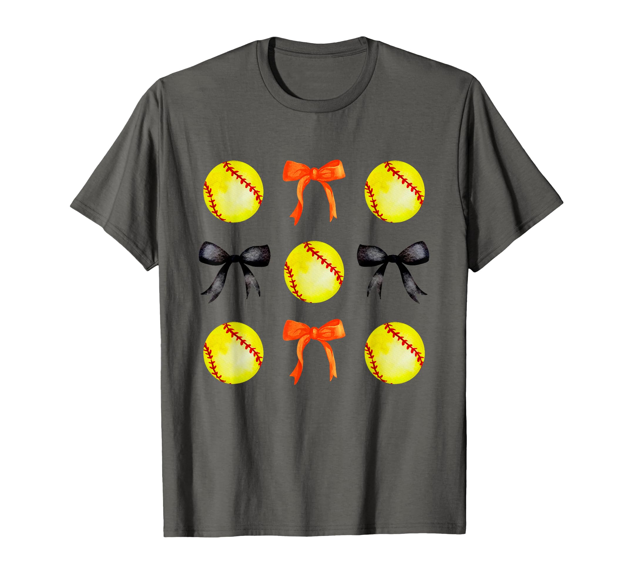 Softballs Bows Softball Player T-Shirt - Custom Art Print for Adults - T-Shirt, Sweatshirt, Hoodie