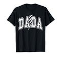 Dada Lightning Bolt Checkered Fathers T-Shirt - Unique Graphic for Adults - T-Shirt, Sweatshirt, Hoodie