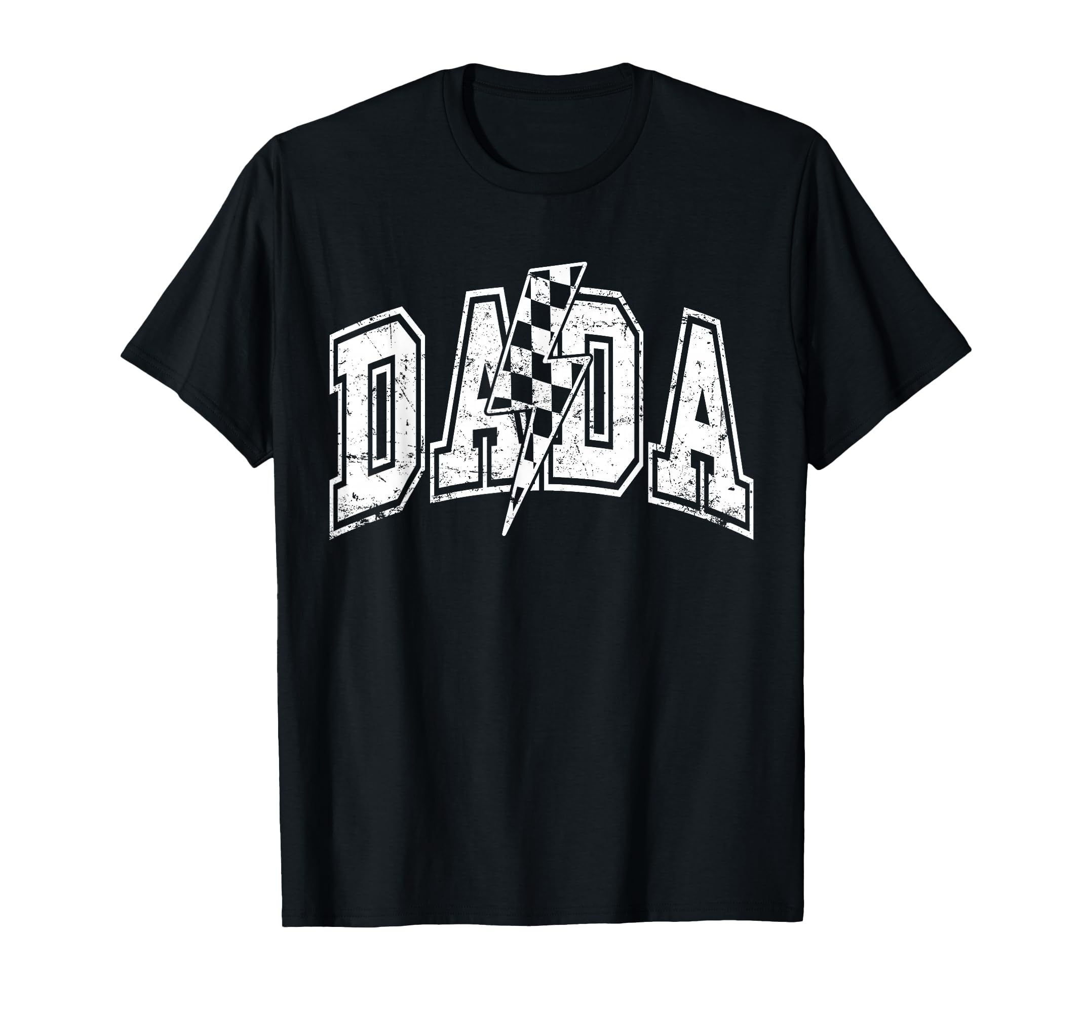 Dada Lightning Bolt Checkered Fathers T-Shirt - Unique Graphic for Adults - T-Shirt, Sweatshirt, Hoodie
