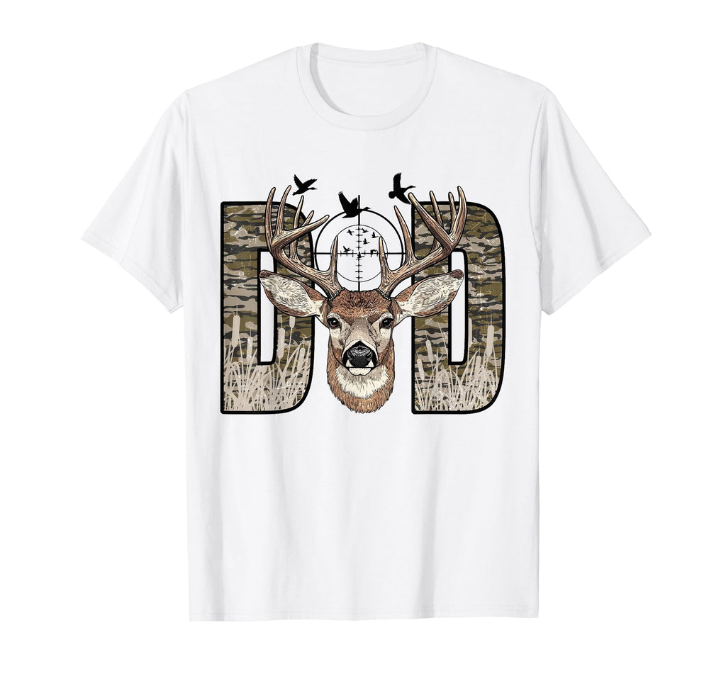 Old School Camo Dad Hunting Camouflage T-Shirt - Graphic Print Men Women - T-Shirt, Sweatshirt, Hoodie
