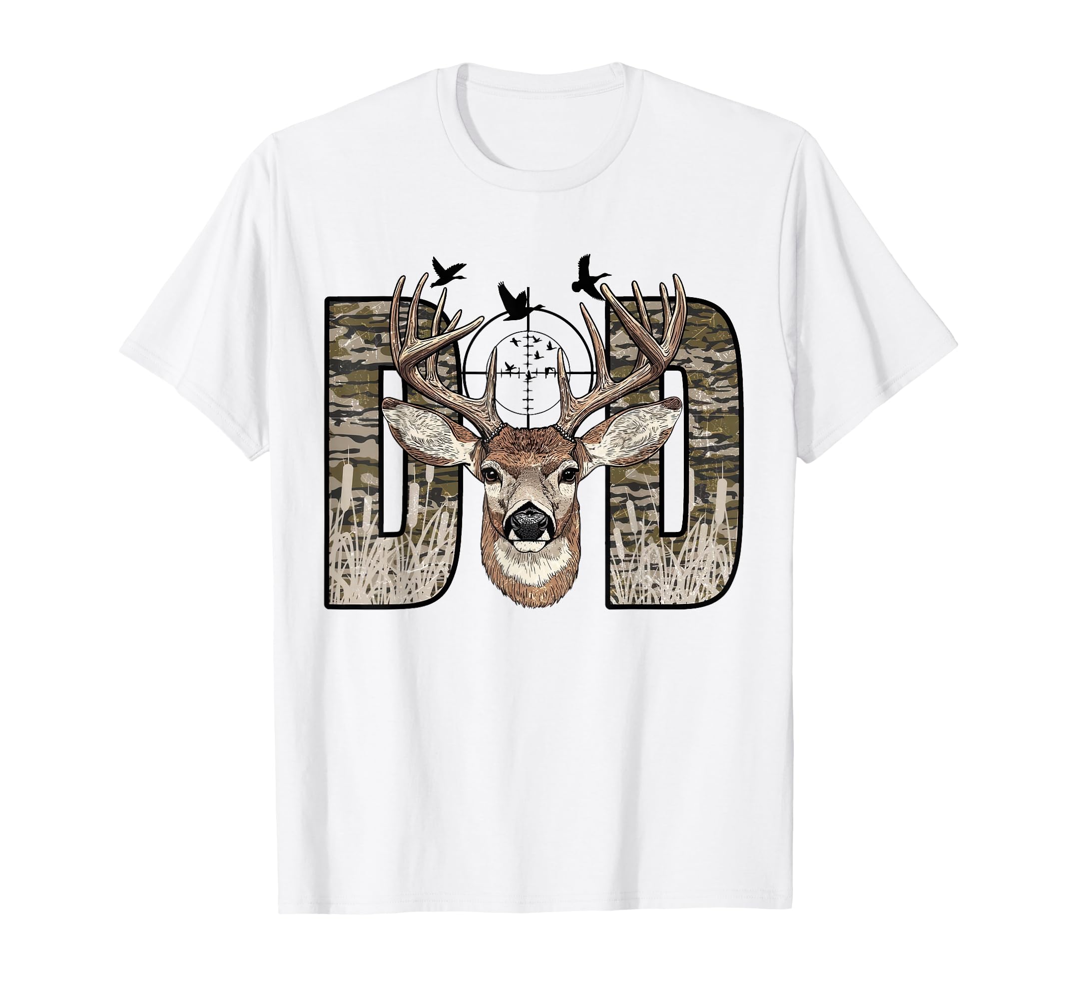 Old School Camo Dad Hunting Camouflage T-Shirt - Graphic Print Men Women - T-Shirt, Sweatshirt, Hoodie