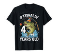 Ofishally 4 Years Old Fishing Birthday T-Shirt - Streetwear Style Unisex - T-Shirt, Sweatshirt, Hoodie