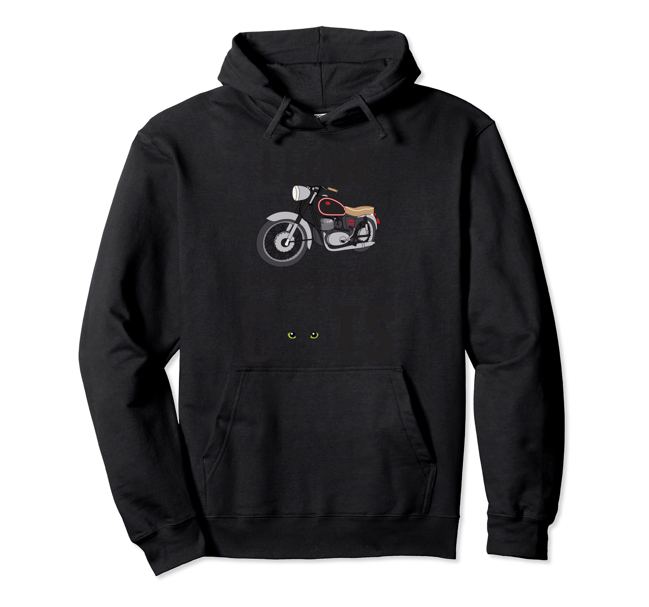 Biker Shirts Cats Motorcycles Tees Dad Hoodie - Unique Graphic Men Women - T-Shirt, Sweatshirt, Hoodie