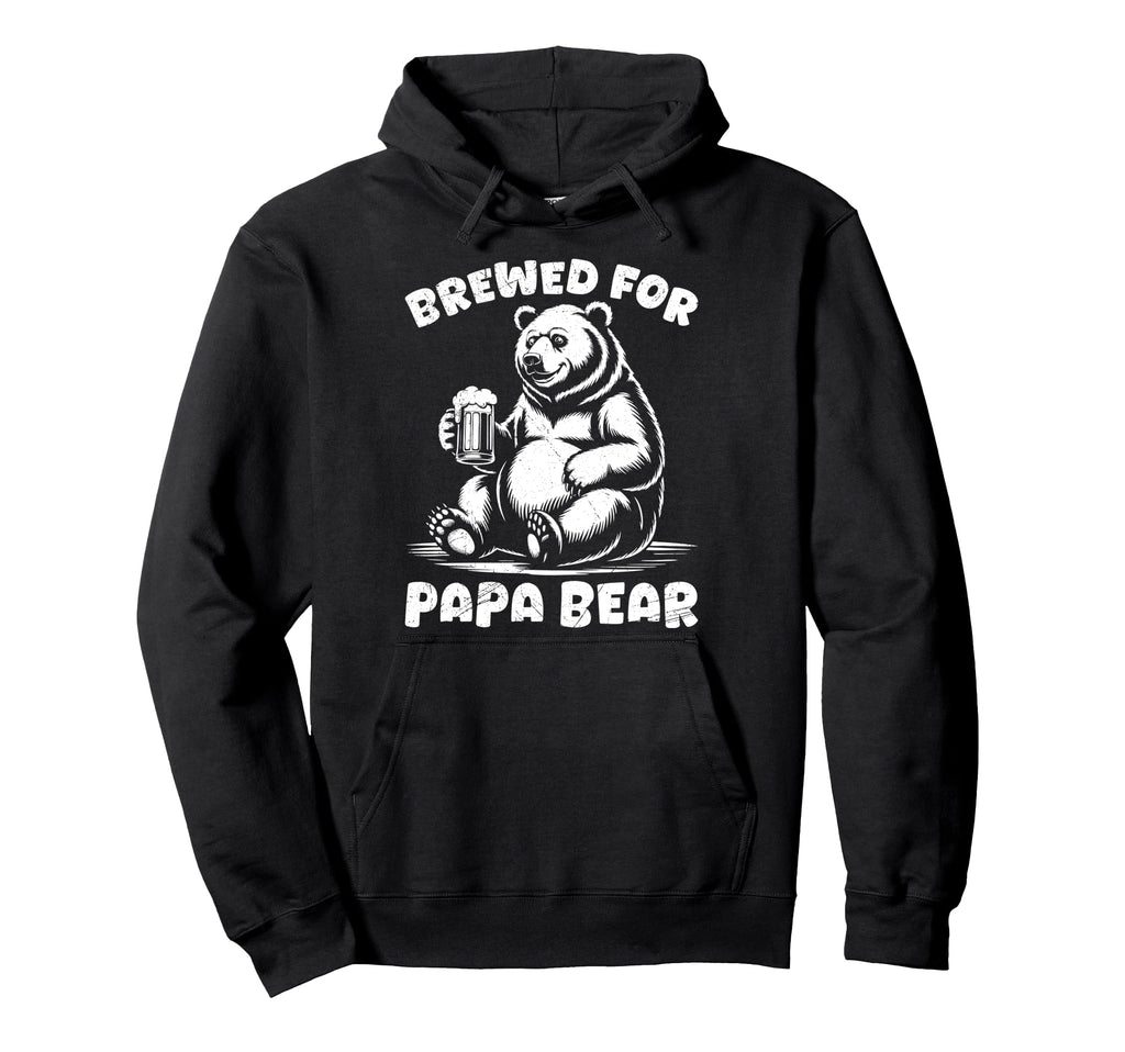 Beer Drinker Brewed Papa Bear Funny Hoodie - Graphic Print Unisex - T-Shirt, Sweatshirt, Hoodie