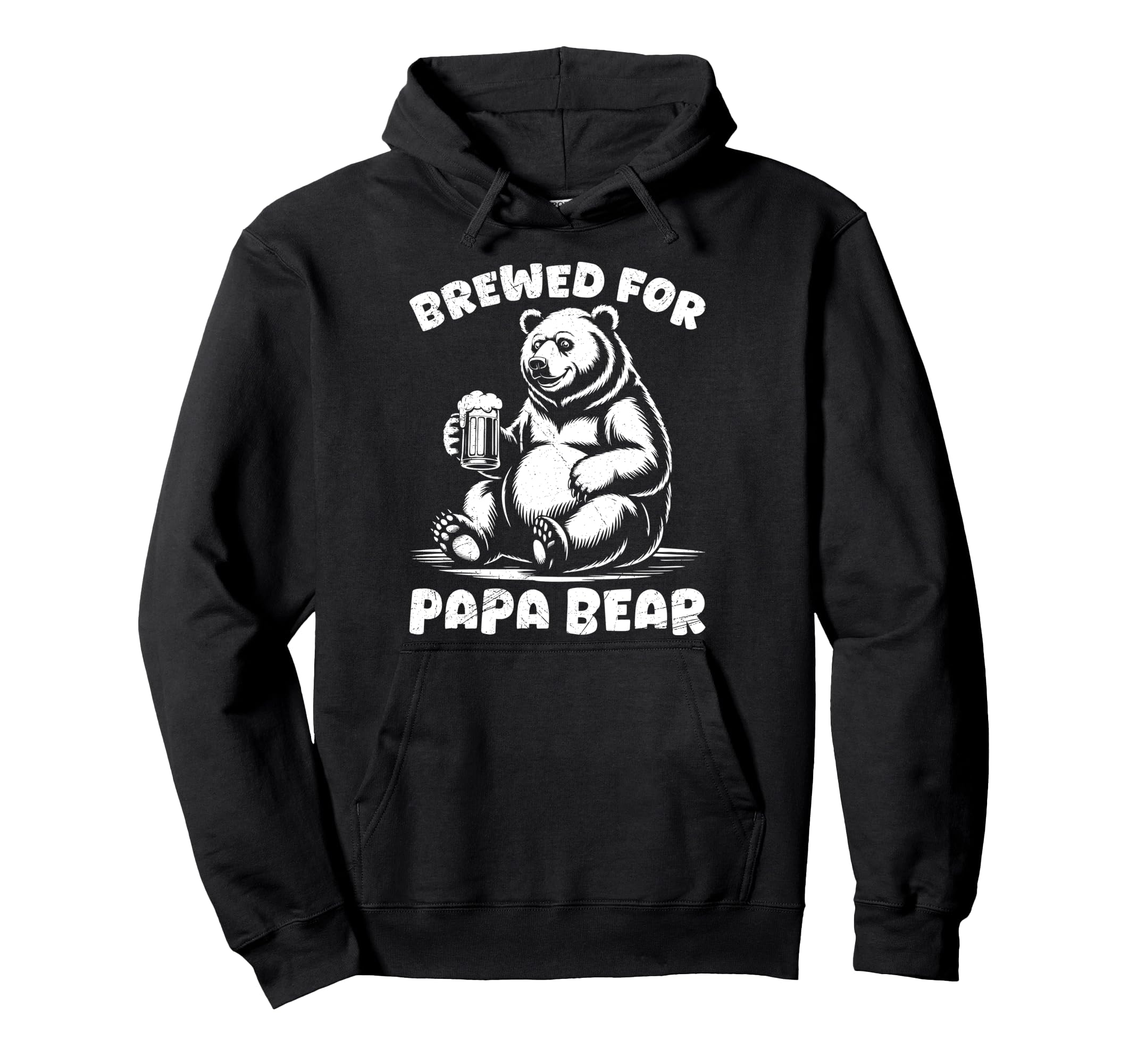 Beer Drinker Brewed Papa Bear Funny Hoodie - Graphic Print Unisex - T-Shirt, Sweatshirt, Hoodie