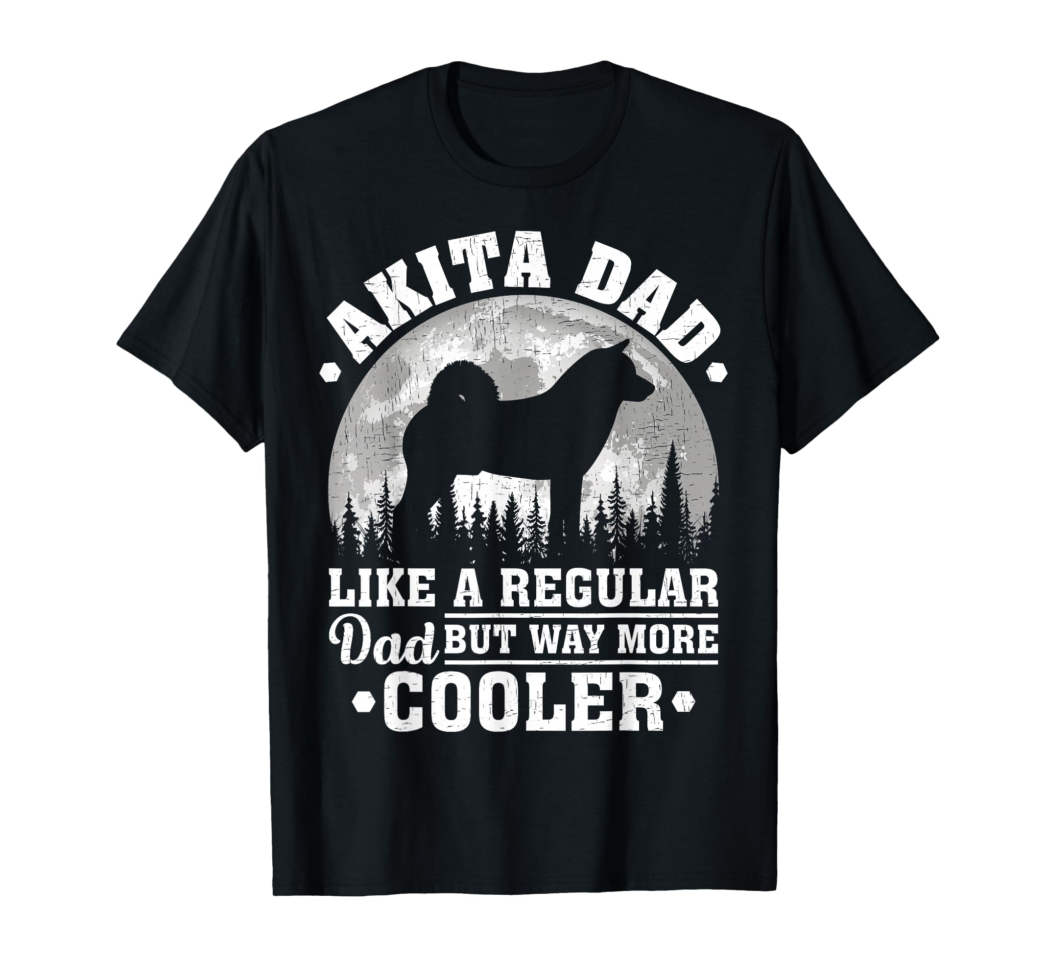 Akita Dad Like Regular Dad Funny T-Shirt - Minimalist Print Men Women - T-Shirt, Sweatshirt, Hoodie